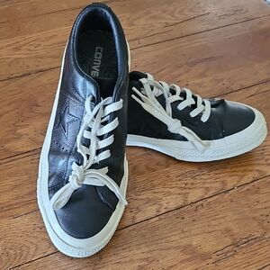 Converse Chuck Taylor Prime Ox One Star Black Leather Sneakers Women’s Size 7